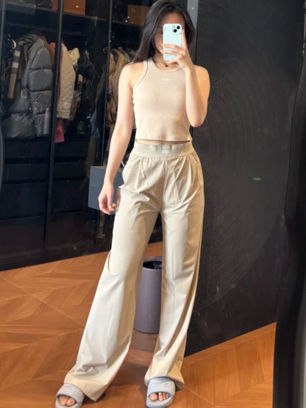 👉Alo Yoga Suit Up Trouser Gravel Color 👈 30-inch Inner Seam (Regular)
